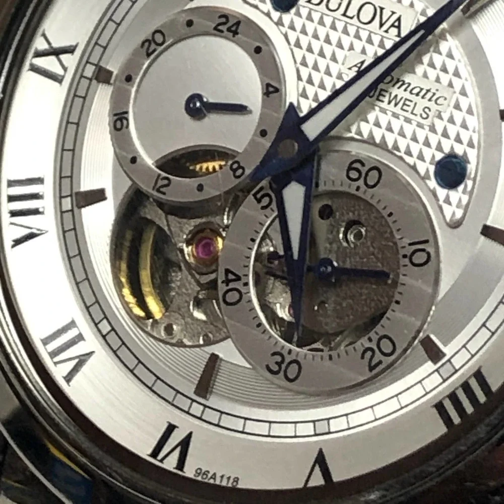 Bulova BVA Automatic Self Winding 21 Jewel  Men Watch Clear Exhibition Caseback_3